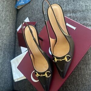 Gucci Slingback Horsebit Pumps Size 38 (US - 8). NIB